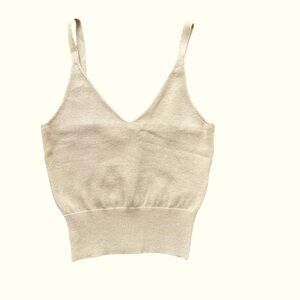 Reformation Tan Knit Top Size Med